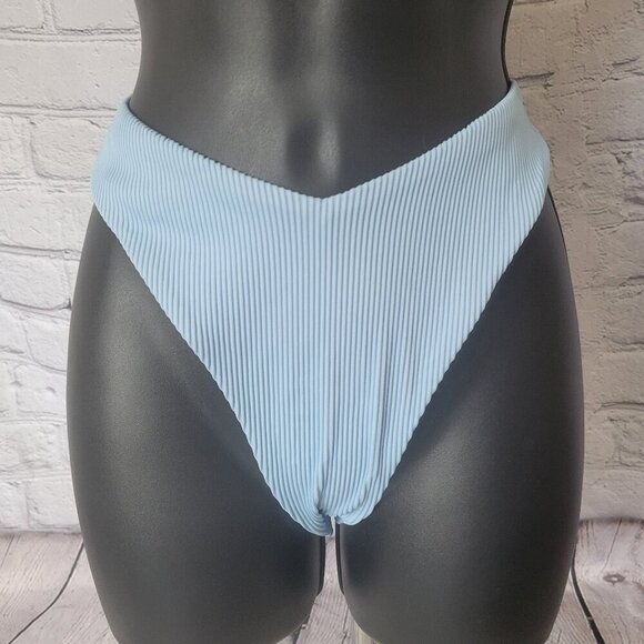 Rib Roxy Love High Leg Cheeky Bikini Bottoms - Picture 1 of 5